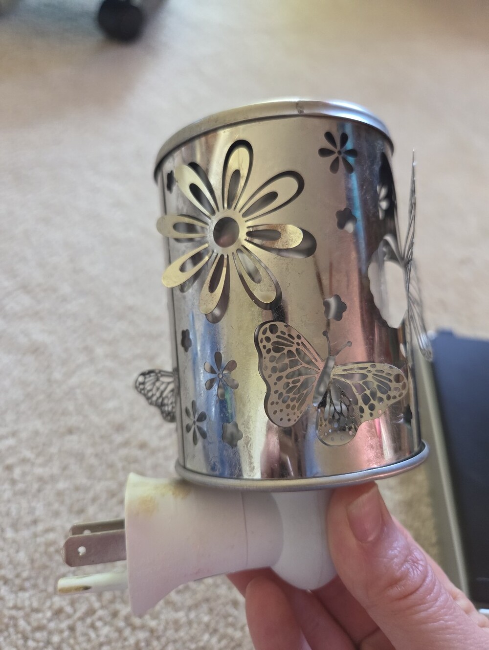 ScentSationals Accent wax Warmer, Butterfly Flutter n Posies Flowers w/ wax - Picture 8 of 16